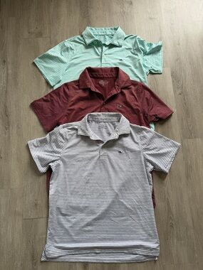 Vineyard Vines Boys Performance Sankaty Polo Whale Logo XL Bundle